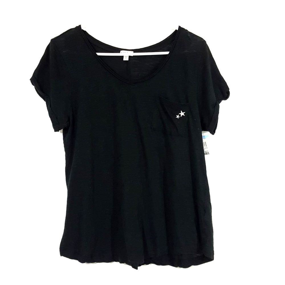 PJ Salvage NWT Black Star Graphic Short Sleeve Top